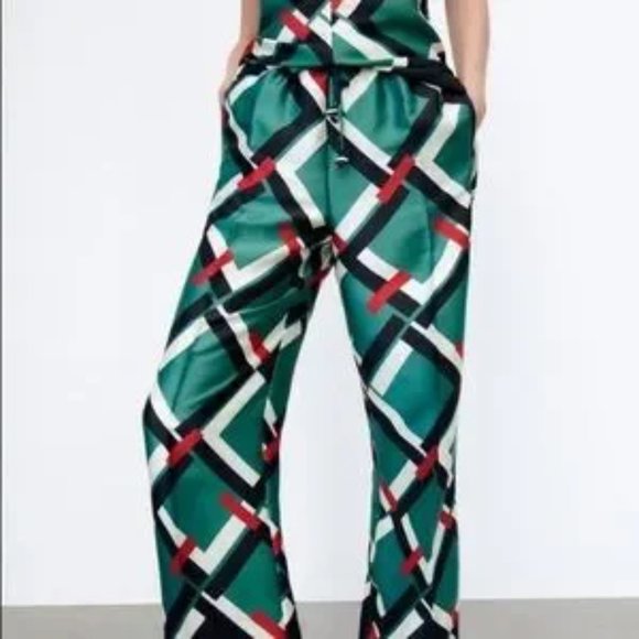 COPY - Zara Satin High Waisted Pants - Picture 3 of 10